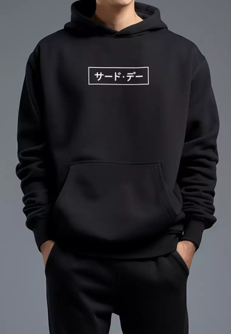 MT981U Men Hoodie Katakana blk - XL