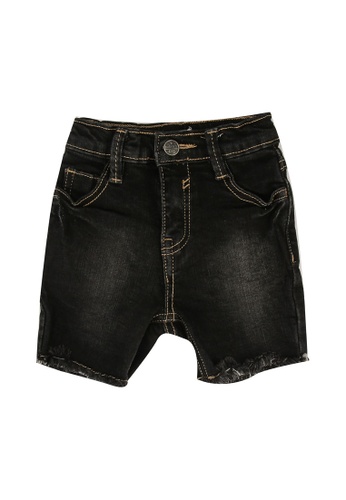 FOX Kids & Baby black Denim Shorts With Frayed Hem 7435DKA4936A5DGS_1
