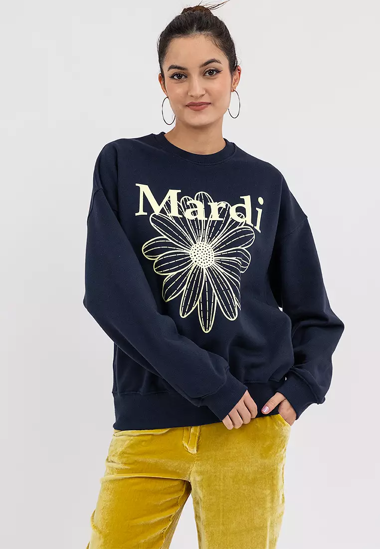 Sweatshirt Flowermardi_Navy Lemon