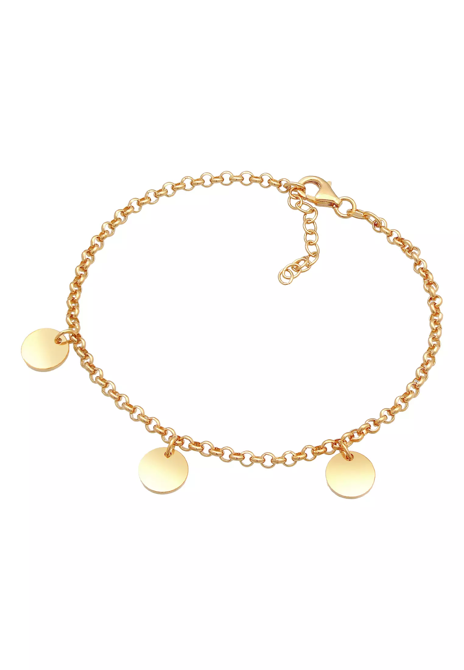 Bracelet Plate Pendant Filigree Gold Plated