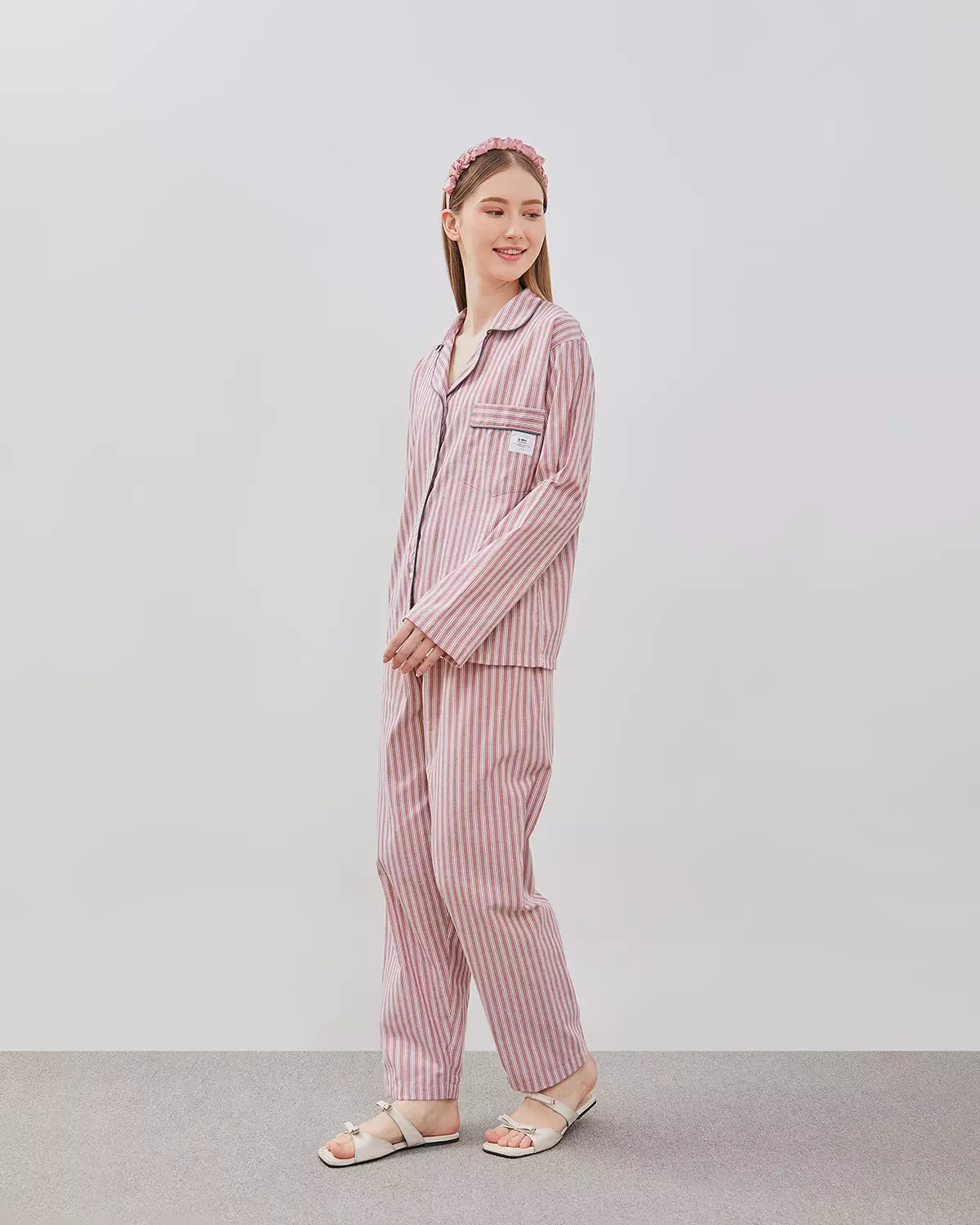 Set Piyama Katun Celana Panjang - Rose Toffe | Baju Tidur Sleepwear Wanita