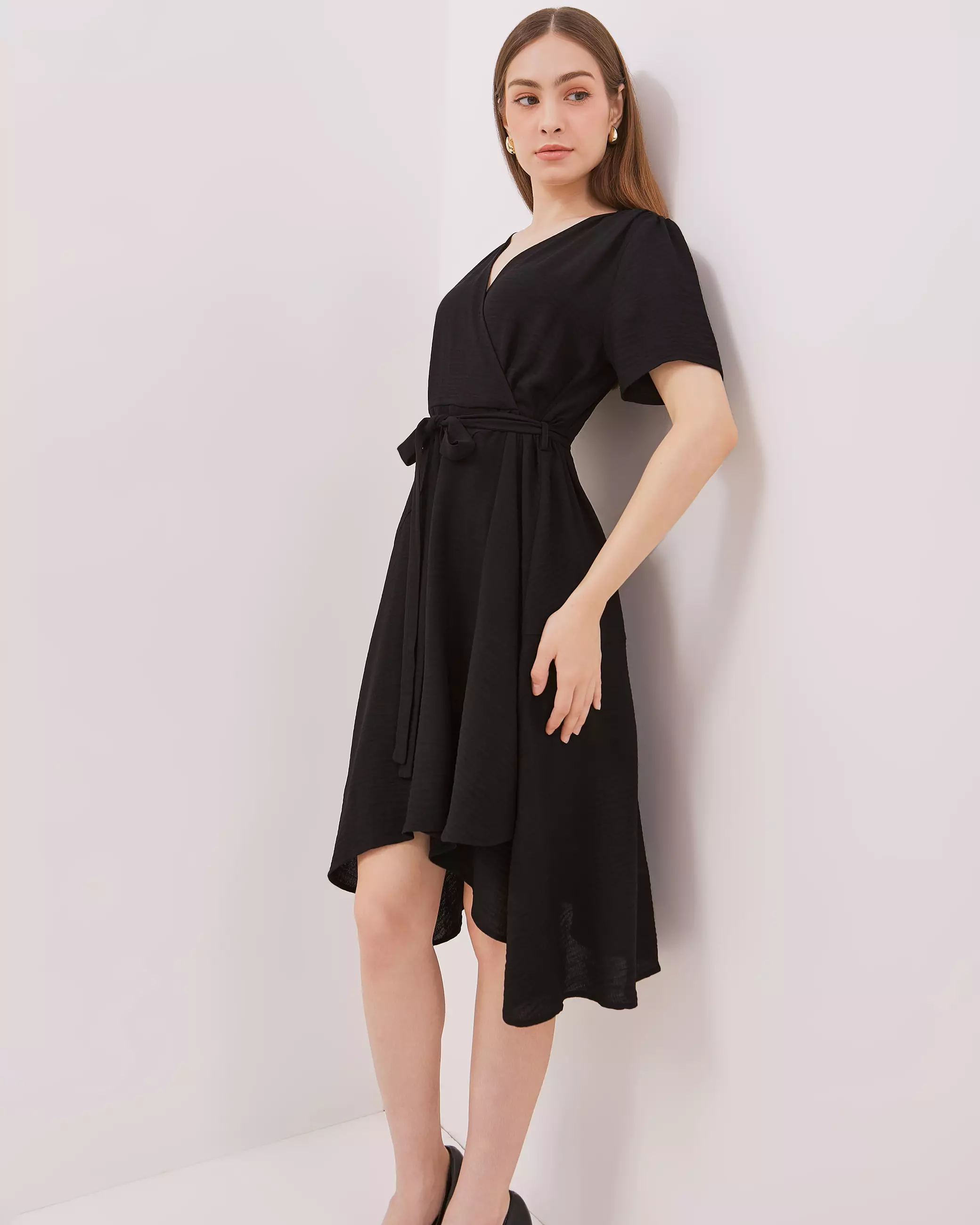 Urban Exchange Gaia Black Mini Dress - Gaun Mini Dress Hitam Warna Black