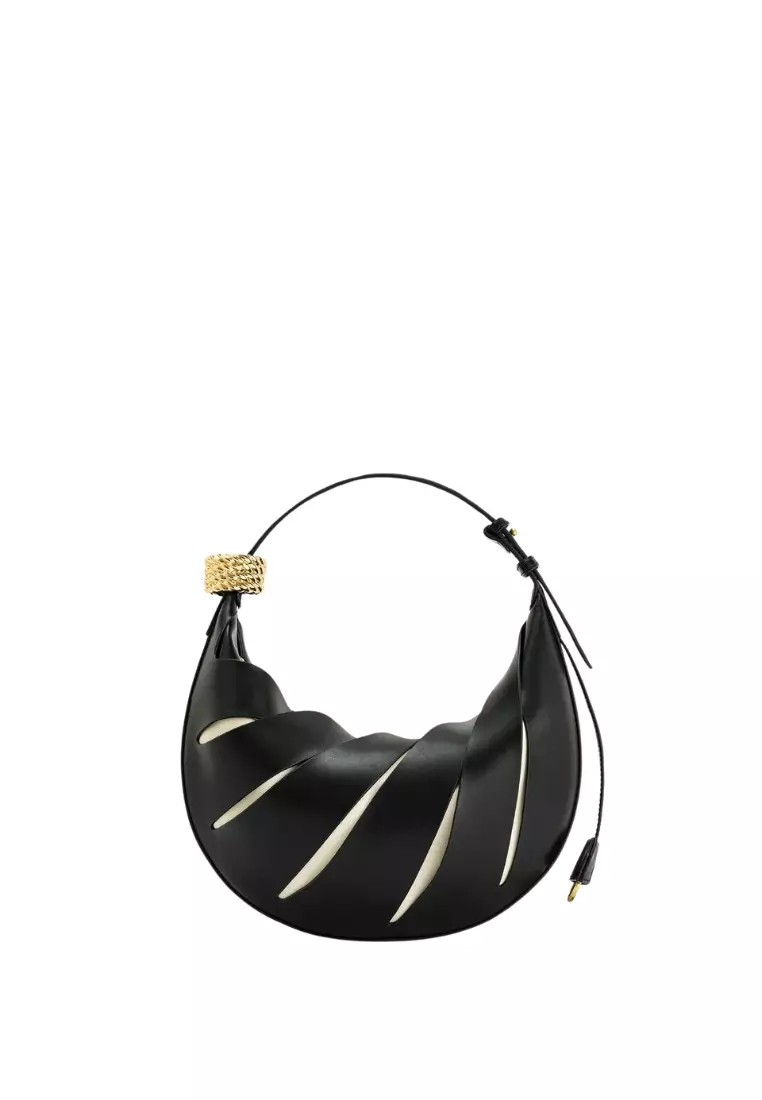 Jana Hollow Out Shoulder Bag - Black