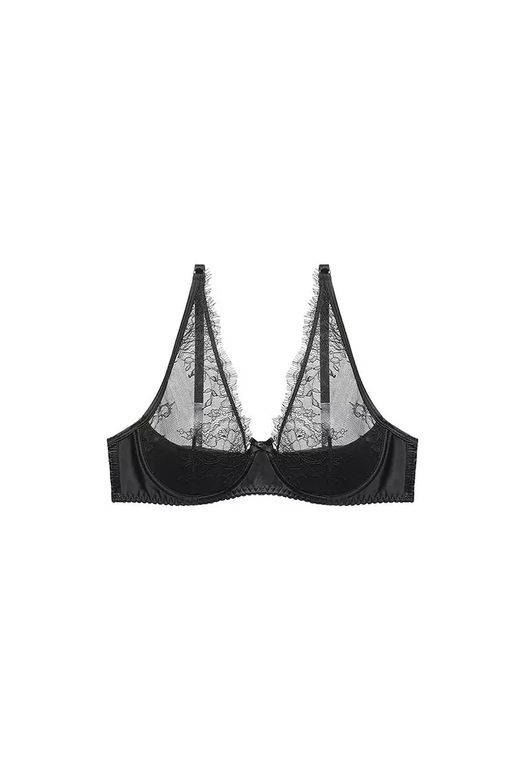 Buy ZITIQUE Women's Sexy See-through Ultra-thin Triangle Cup