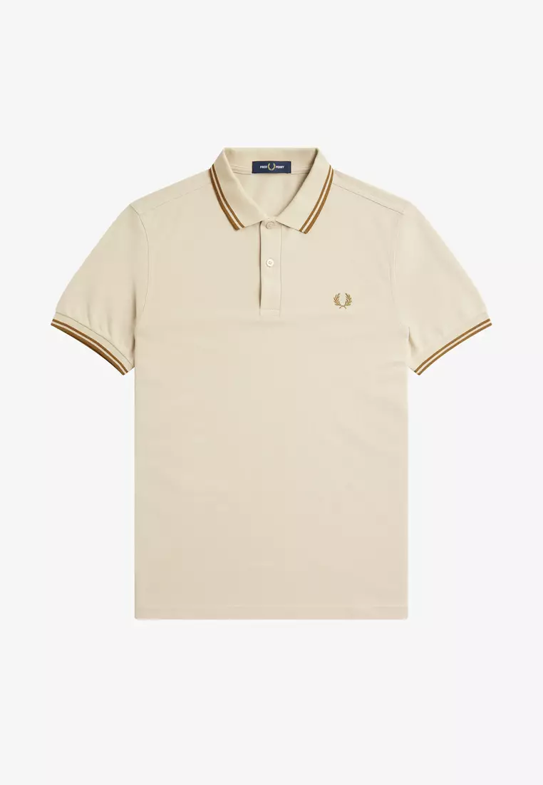 Buy Fred Perry Fred Perry M3600 Twin Tipped Fred Perry Shirt (Oatmeal ...