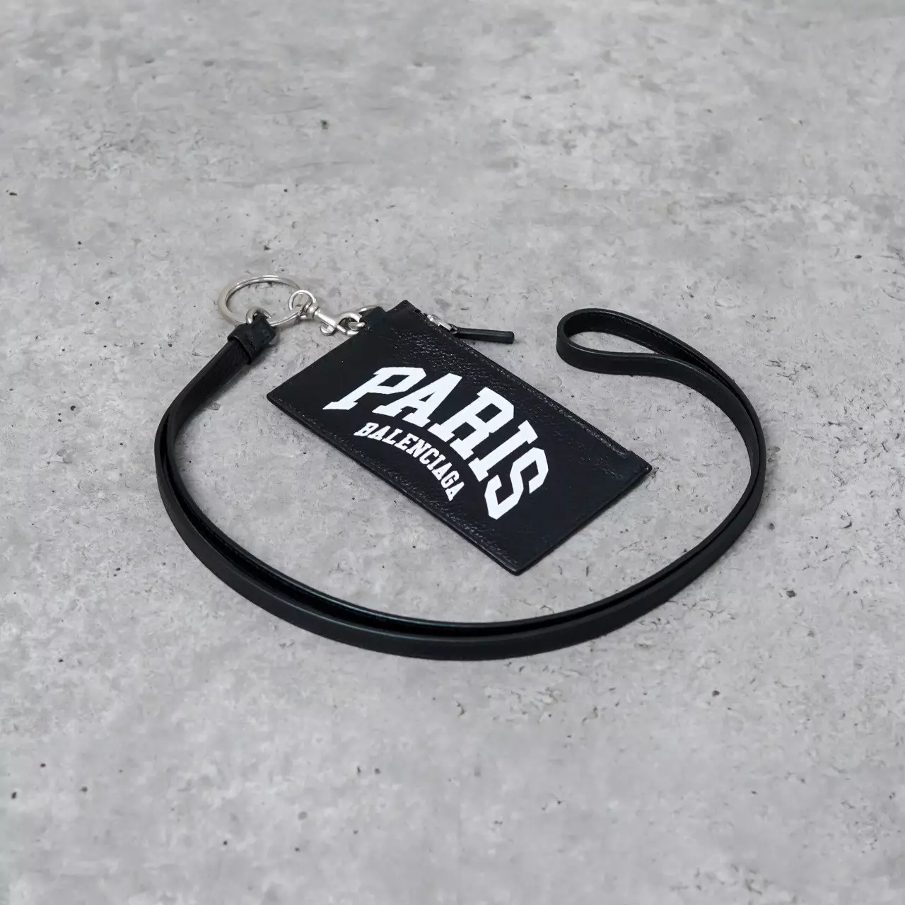 Lanyard BALENCIAGA PARIS WHITE BLACK ZIP CARD LANYARD  100% ORIGINAL