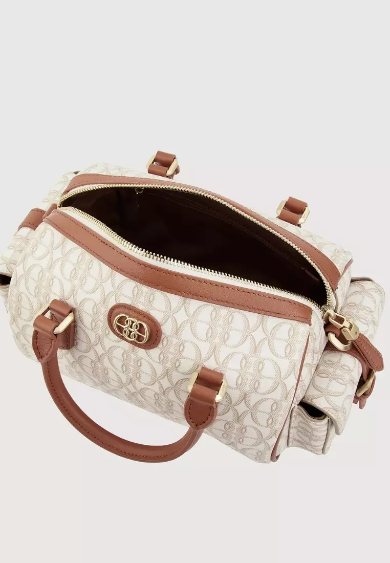 Milania Monogram Crossbody Bag Latte