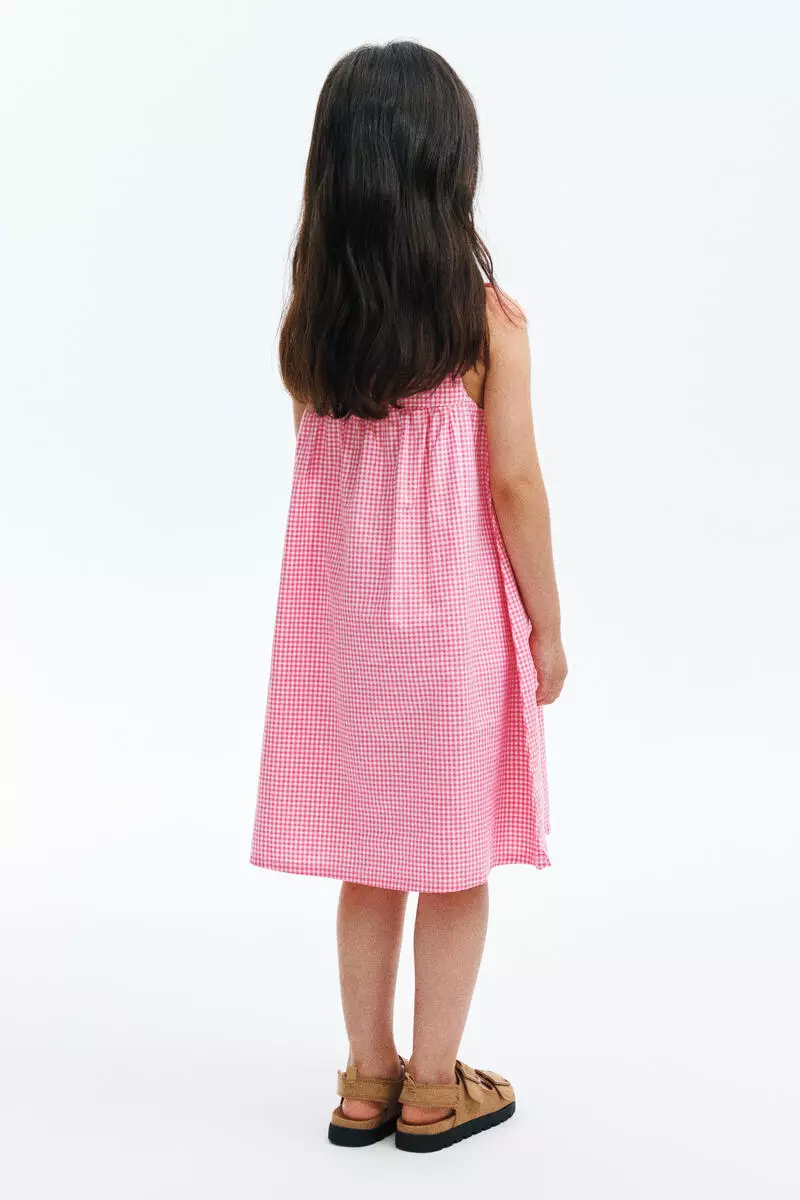 Cotton poplin strappy dress