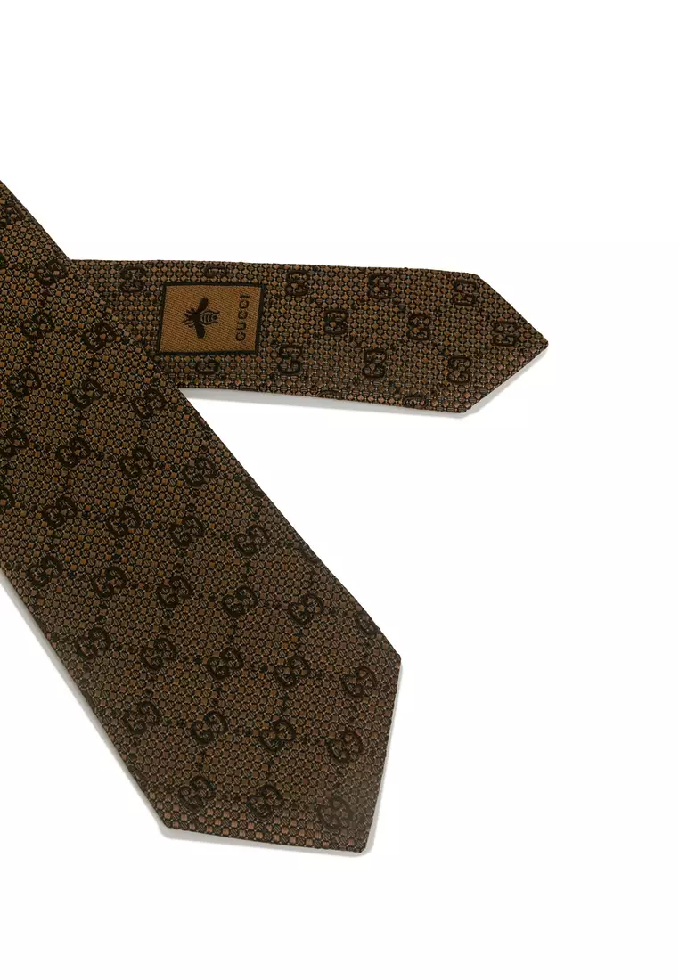 Gg Silk Jacquard Tie Tie