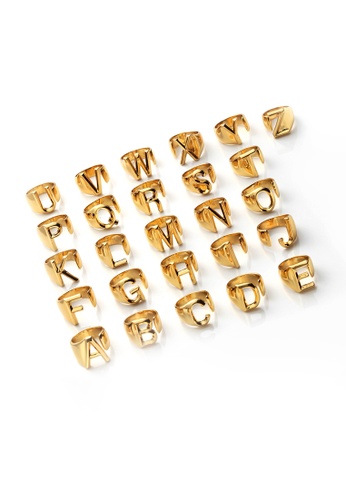 Club Inãna gold Letter "W" Gold Ring 64799AC38A0F15GS_1