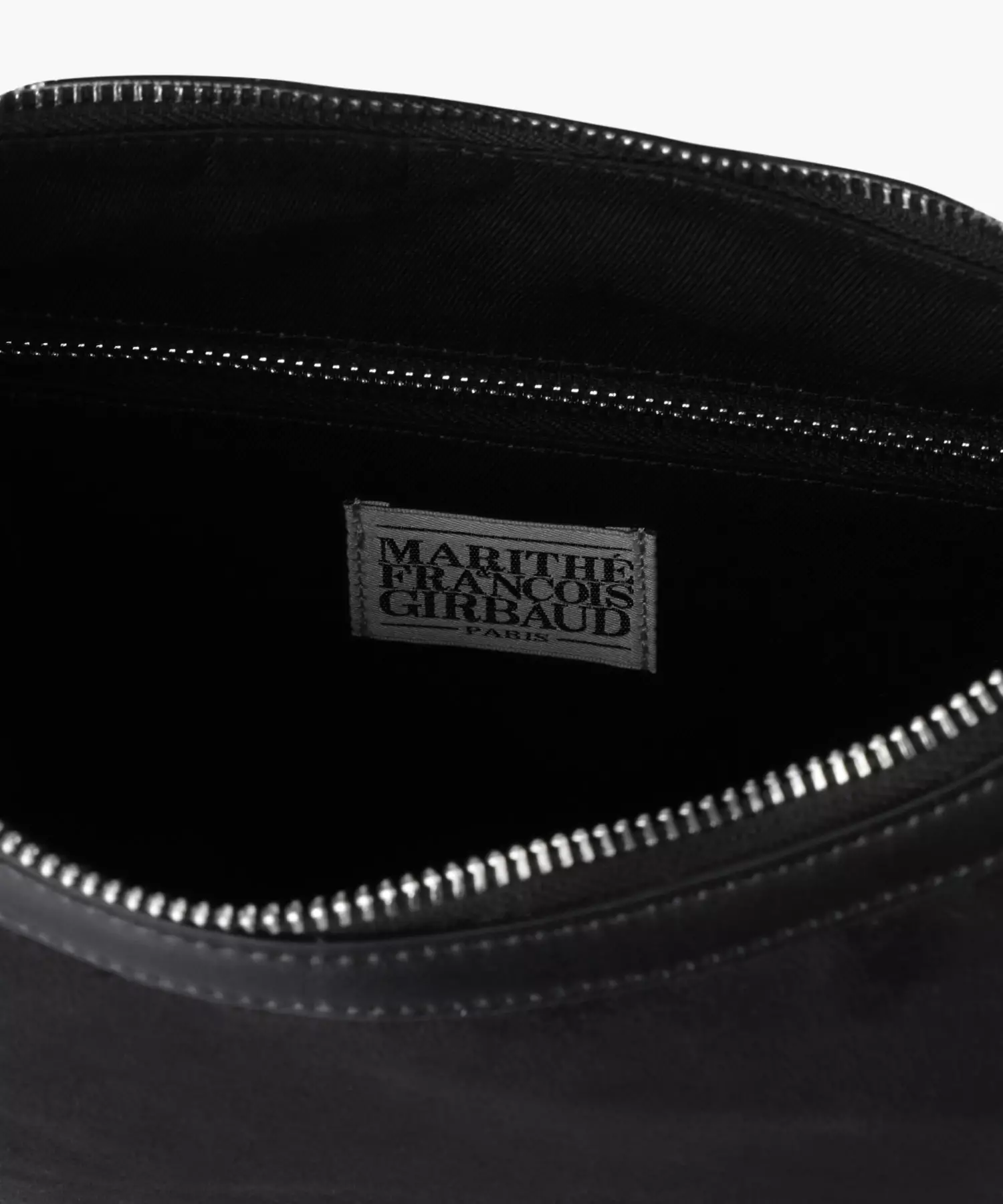 CLASSIC LOGO ROUND SUEDE SHOULDER BAG black