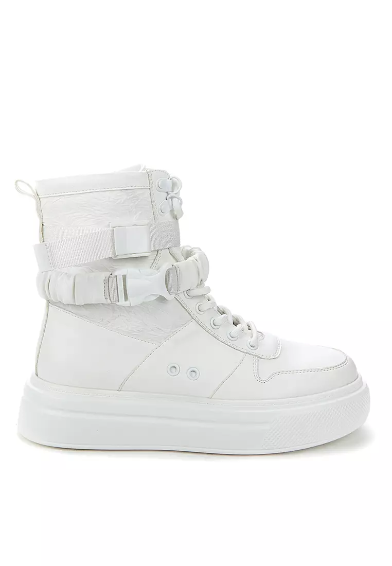 White high discount top boots
