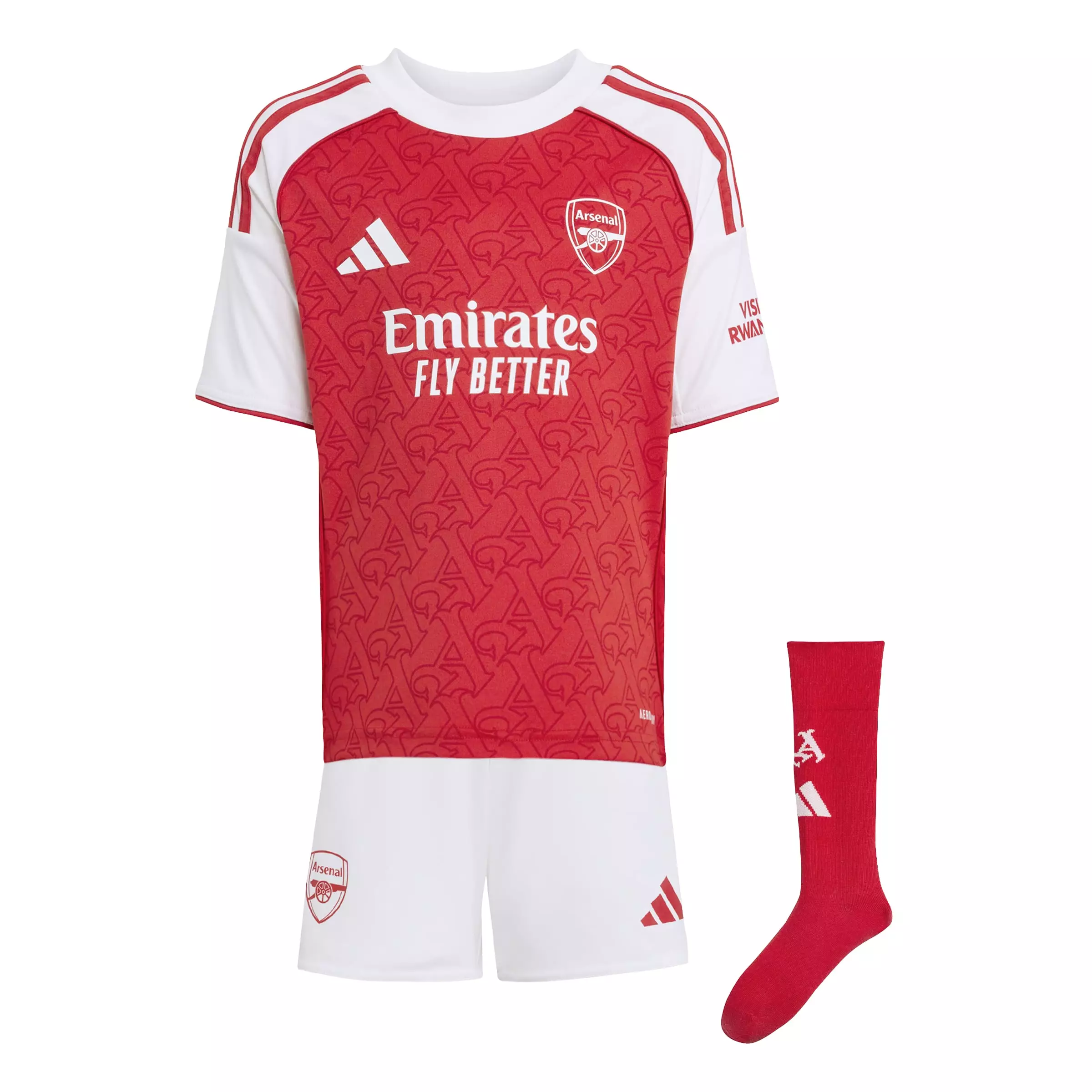ADIDAS Arsenal 25/26 Home Mini Kit Kids JI9529 - Jersey Mini Set (Merah)