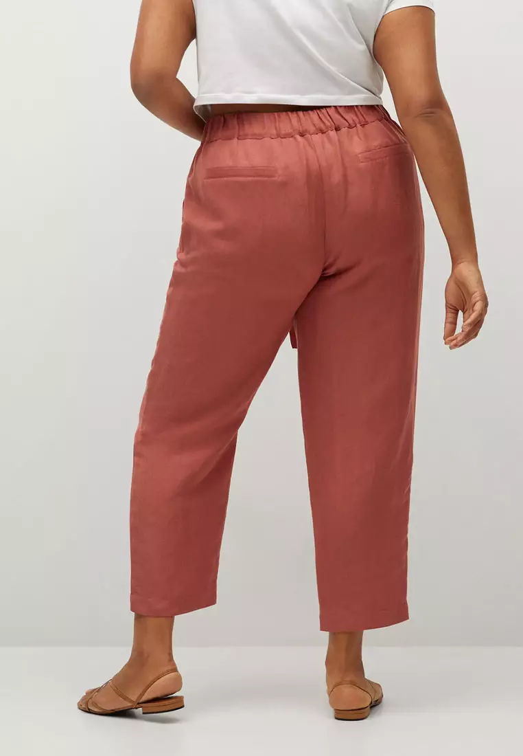 Cheap plus size cropped 2024 trousers