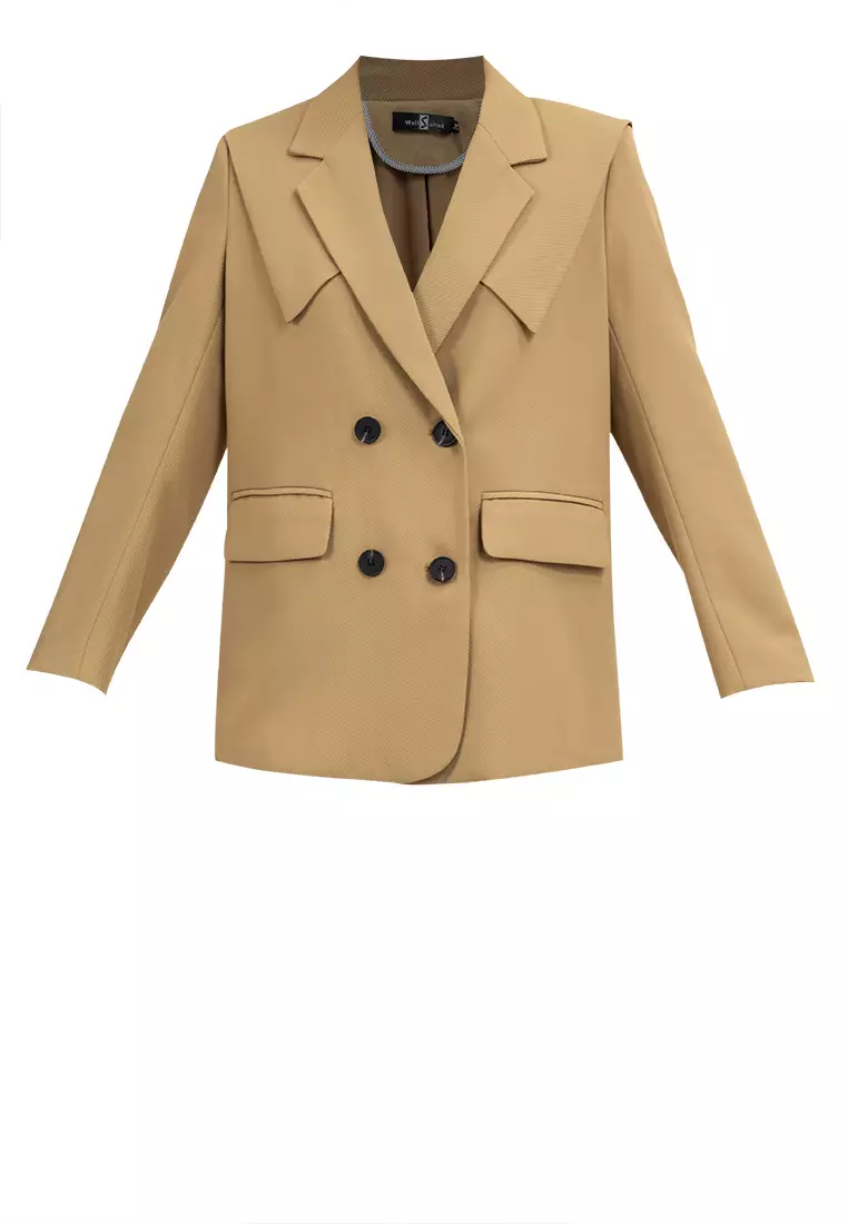 Double Breasted Coat with Removable Layer