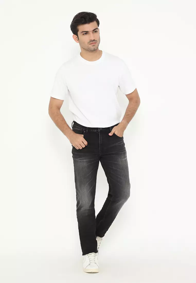 Celana Jeans Df Slim Fit Black Grey
