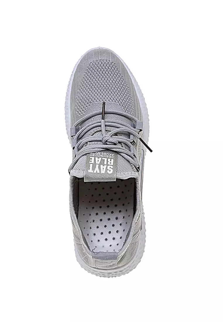 Chayton Sneakers Casual Sepatu Olahraga Polos Kasual Pria Material Flyknit Mesh ORIGINAL - Gray