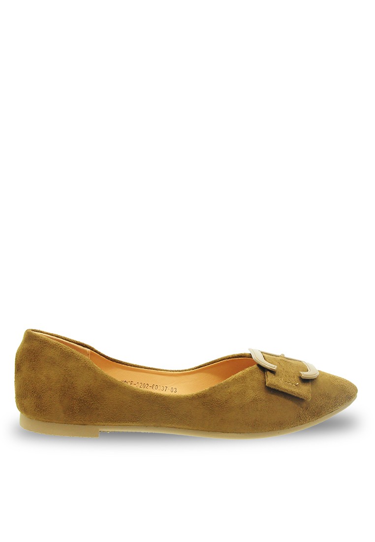 Noveni Buckle Ballerina Flats