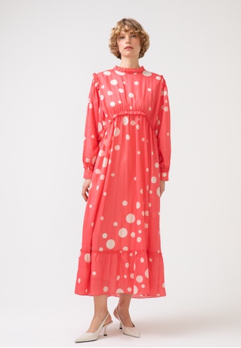 Touche Prive pink Dot Printed Dress 7FB69AA62D6383GS_1