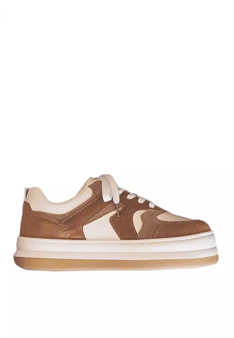 Discount on Twenty Eight Shoes  shoes - SKU: VANSA Colorblock Synthetic Leather Platform Sneakers VPW-T171