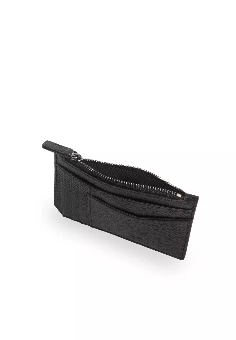 Nicky Card Case with Zip Pocket - All Black