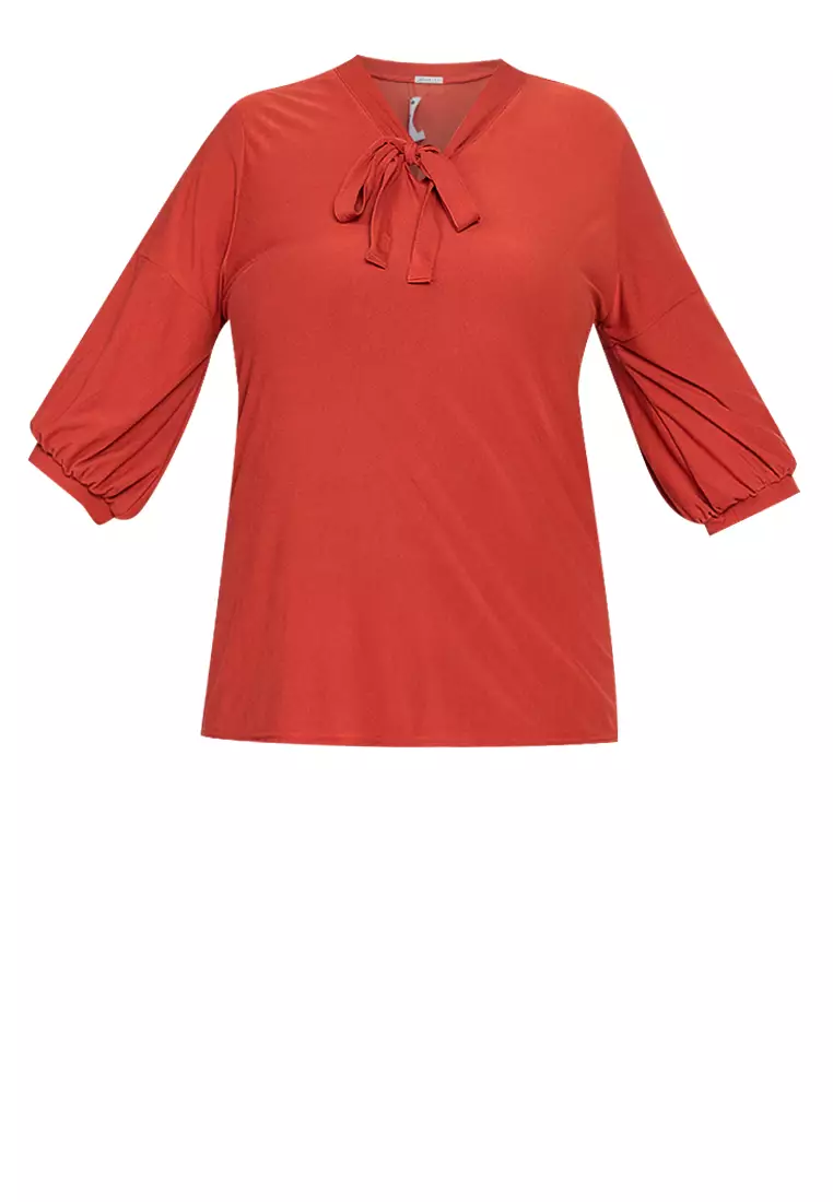 Buy Maxine Plus Size Bow Tie Blouse 2024 Online ZALORA Philippines