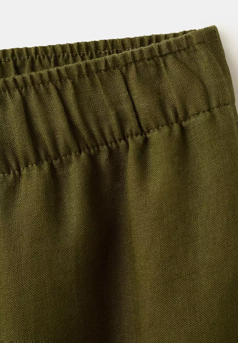 Straight Linen Trousers