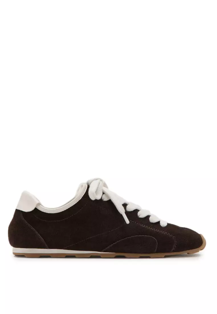 Mango Suede Contrast Trainers
