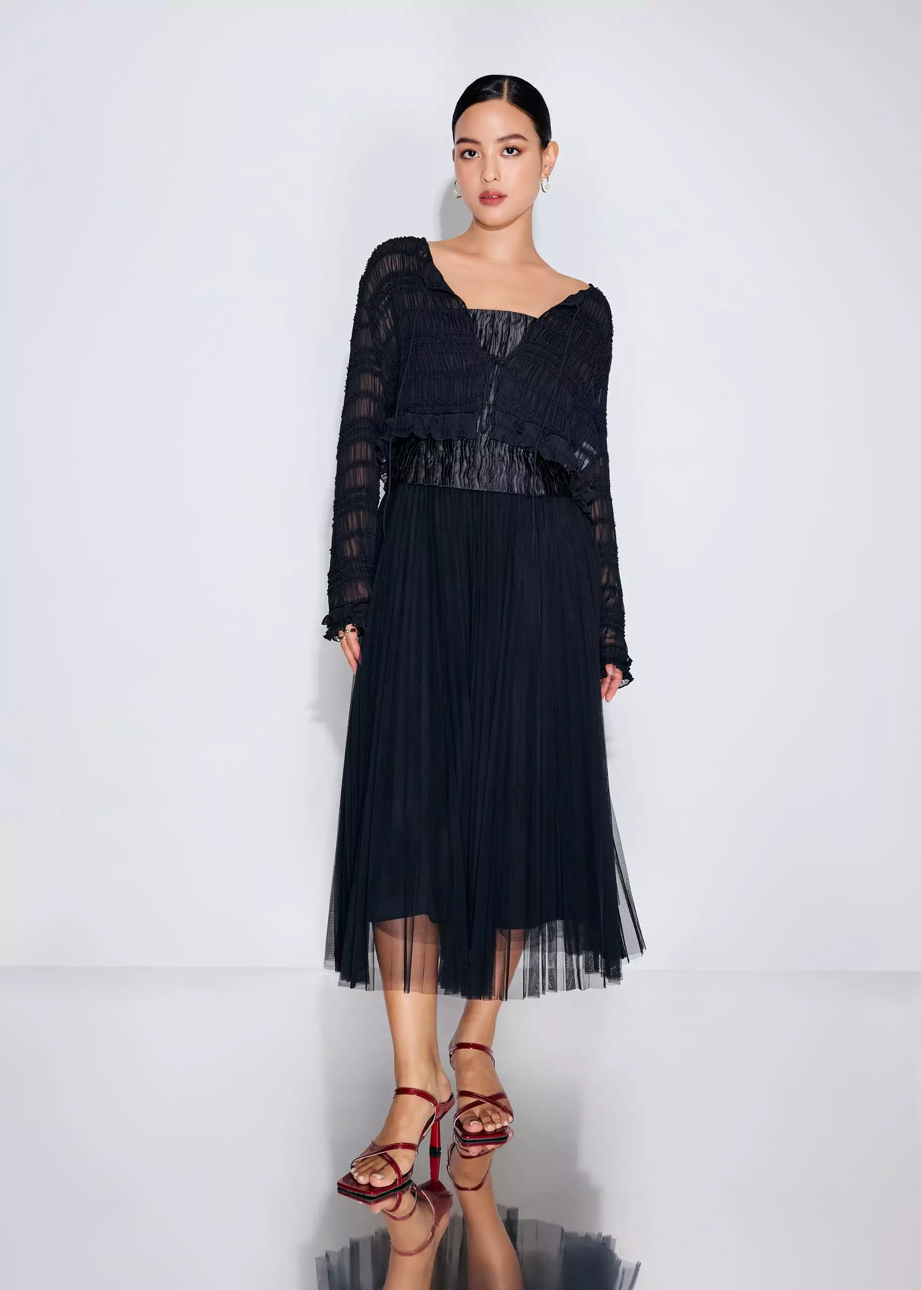 Jual Love, Bonito Dress Wanita - Crinkled Tube Fit & Flare Midaxi Dress  Original 2026 | ZALORA Indonesia