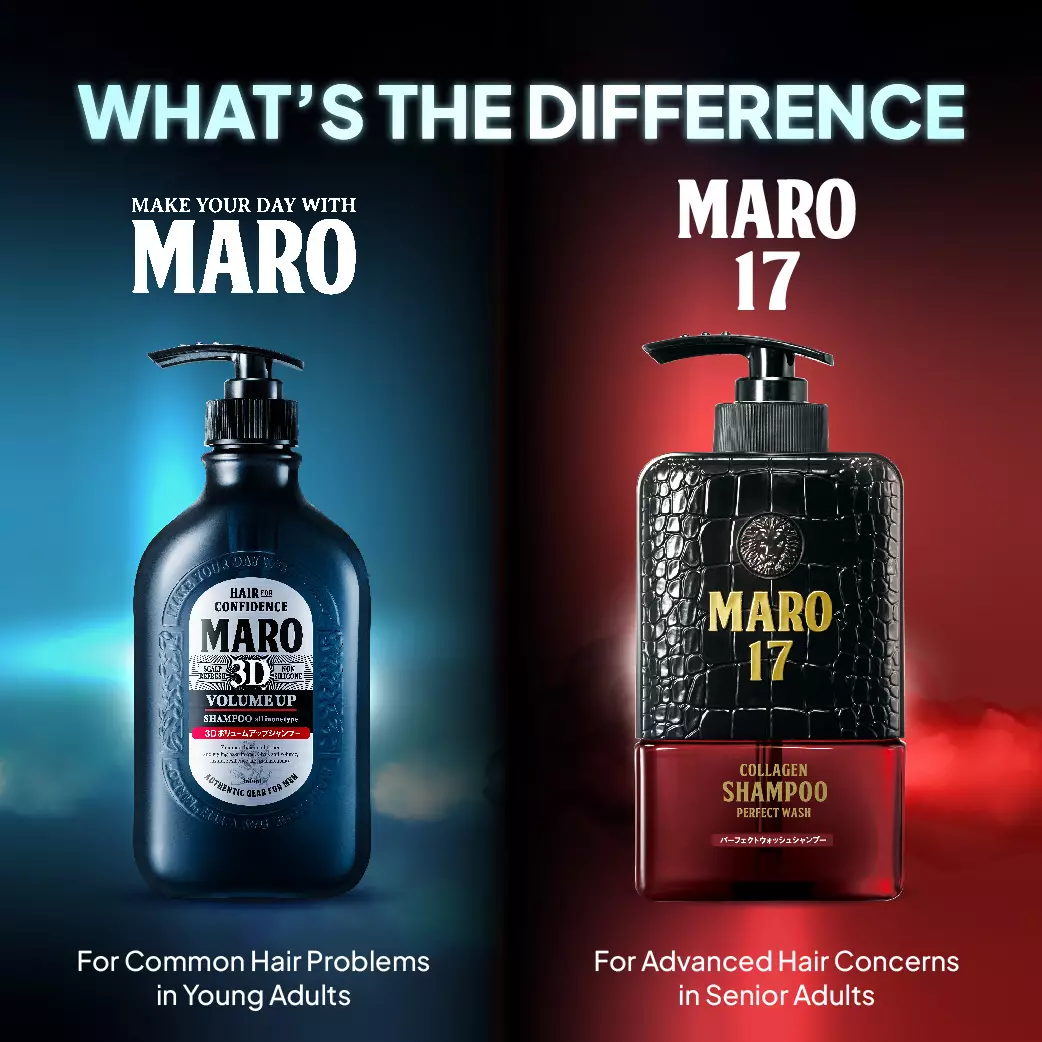 MARO 3D Volume Up Shampoo EX 460ml - Shampoo Pria Untuk Rambut Berminyak dan Memberikan Volume Rambut