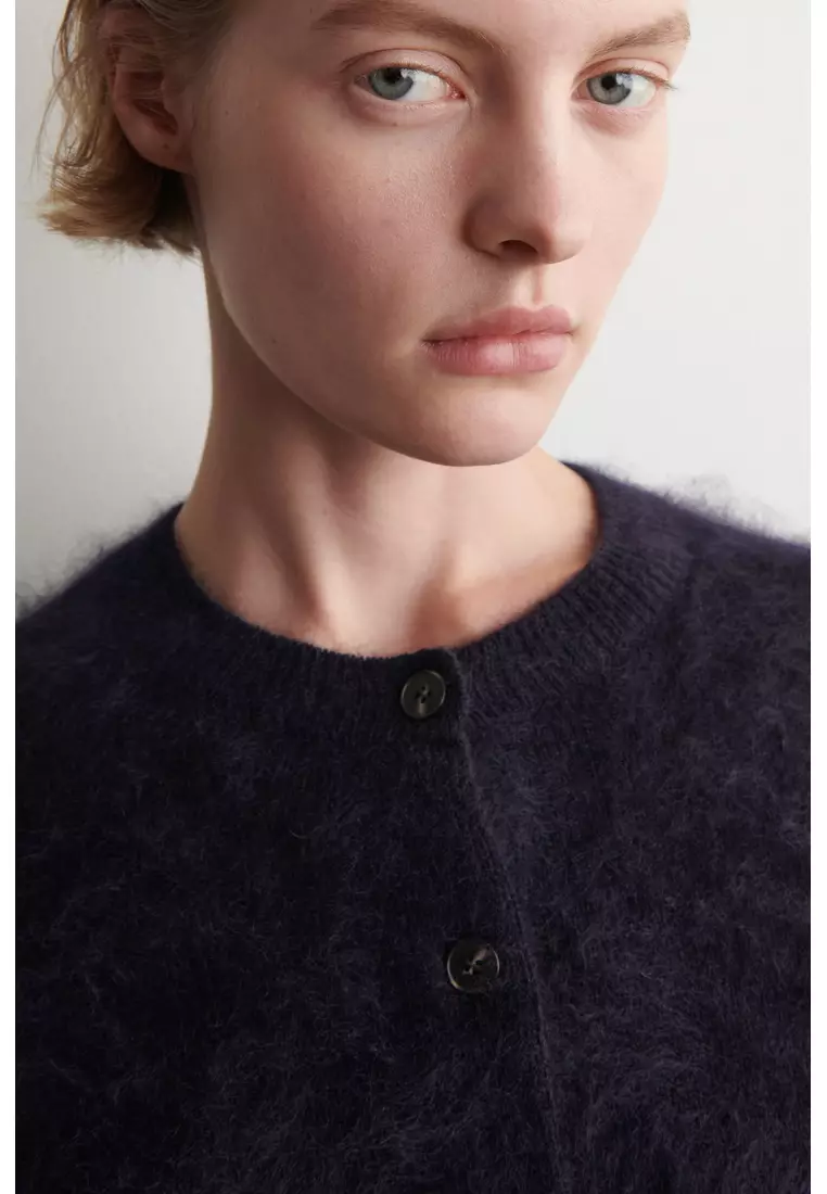 BRUSHED MERINO WOOL CARDIGAN