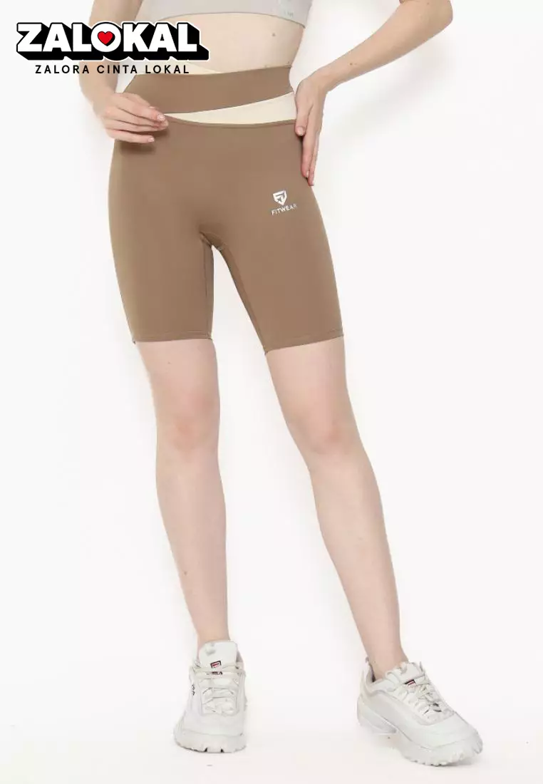 Fitwear - Celana / Legging Pendek Olahraga Wanita WINTER SEAMLESS SHORT - CARAMEL