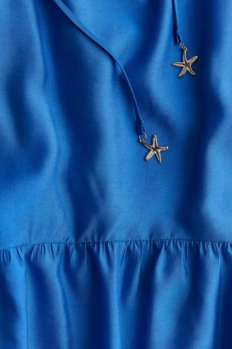 Drawstring-detail dress