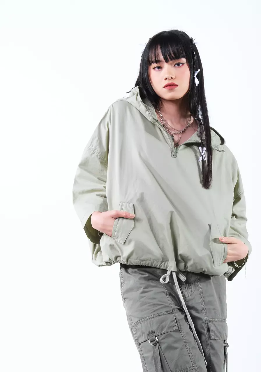 Jaket Wanita Oversize Willow Anorax Sage