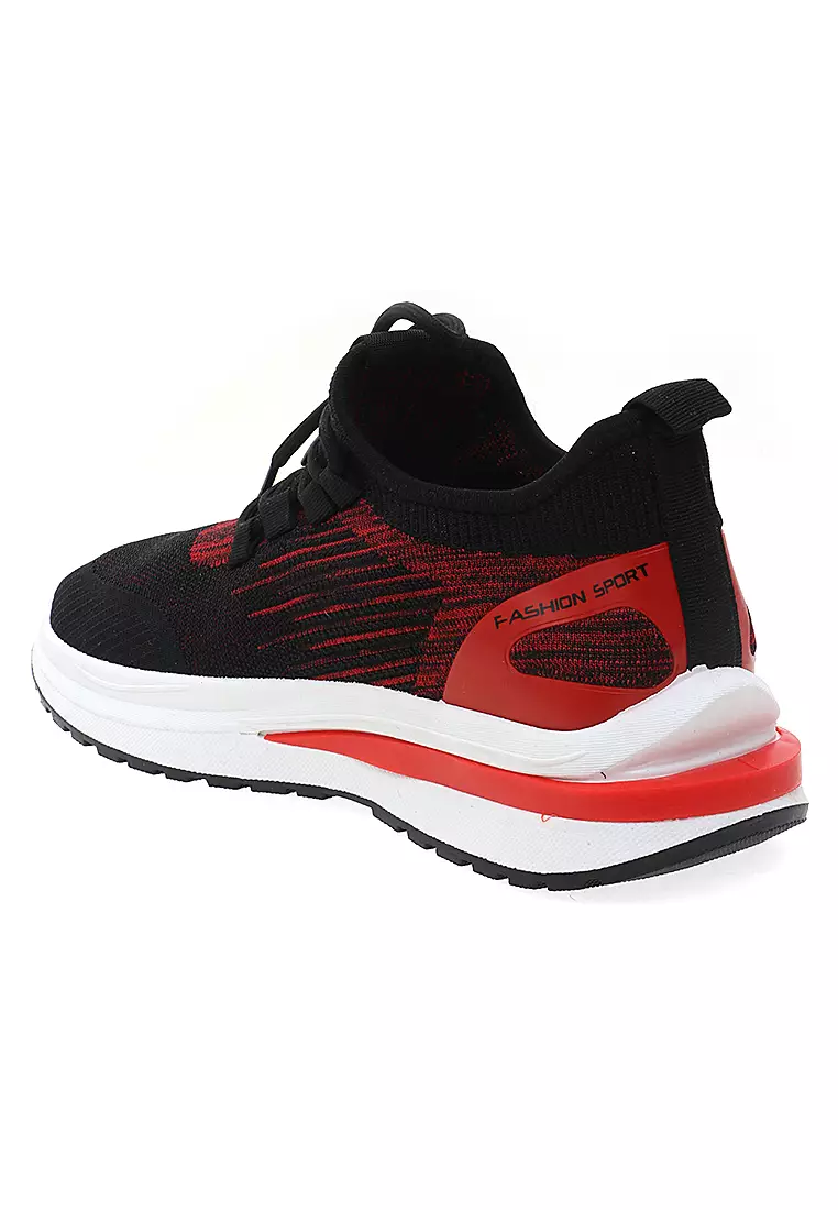 Chayton Sepatu Olahraga Pria Sneakers Casual Sport Shoes Material Synthetic ORIGINAL - Red Black