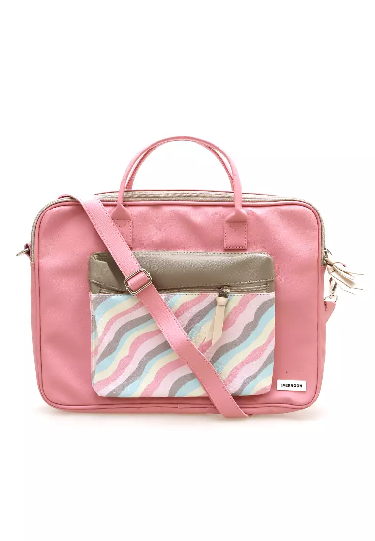 Jual Evernoon Tas Laptop Wanita Front Pocket Dengan Gambar Cantik Premium  Quality - Pink Original 2023