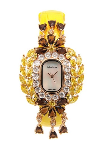 Crisathena yellow 【Hot Style】Crisathena Chandelier Fashion Watch in Yellow for Women 3CF36ACAC4F699GS_1