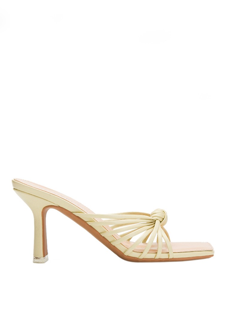 VANSA Fashion Knotted Strap Mid Heel Sandals VSW-S82610