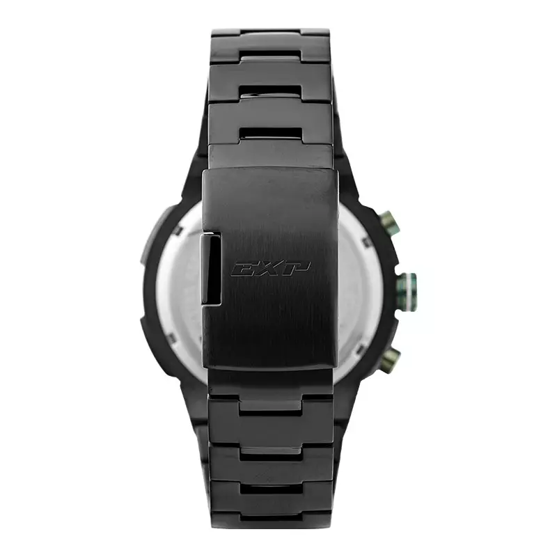 Jam Tangan Pria Expedition Chronograph E 6837 MC BGAGN Men Dual Tone Dial Black Stainless Steel Strap