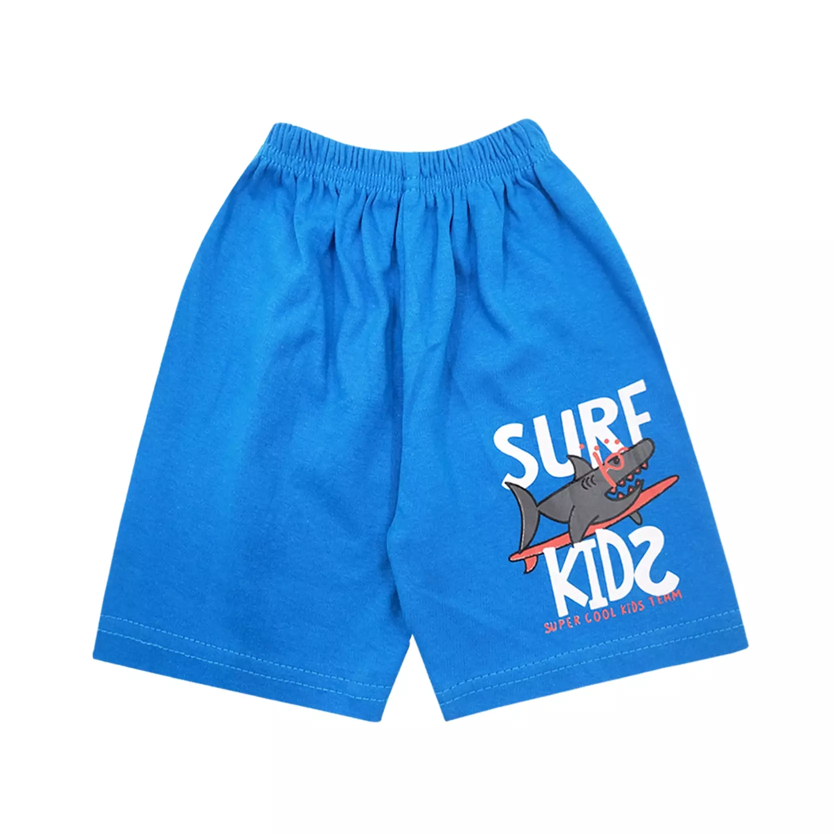 Wakakids Baju Singlet Bayi Anak Laki Laki Usia 6 Bulan Hingga 12 Bulan Setelan Celana Kaos Motif Surf Kids Shark 3317 Turkis