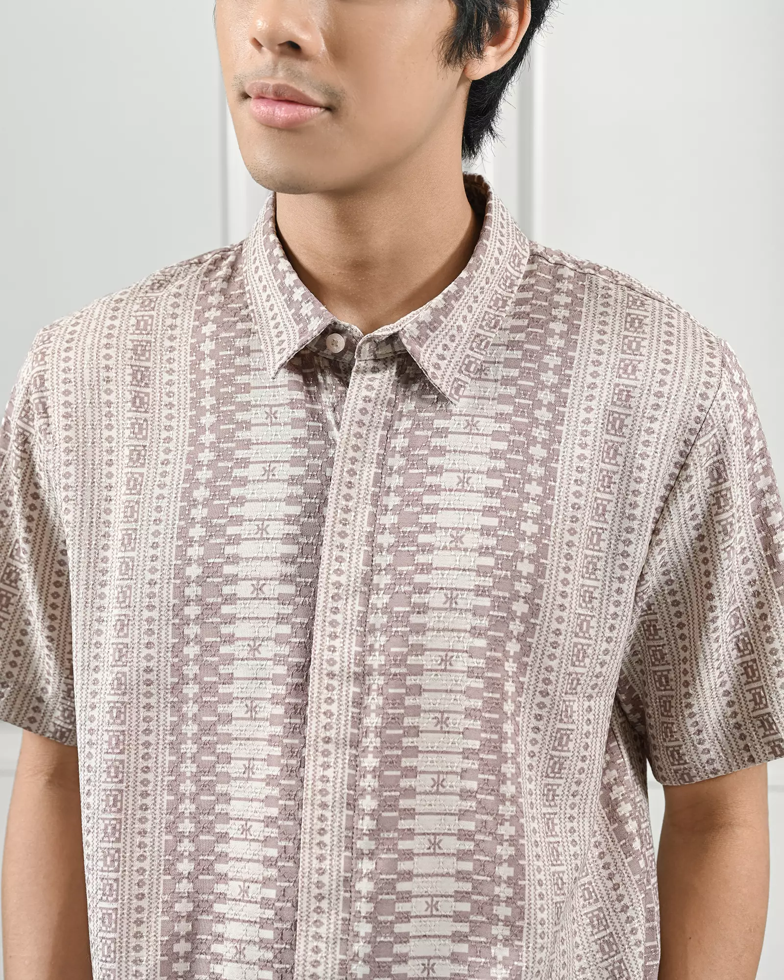 KASEP MADANA SHIRT / KEMEJA PRIA / BAJU LEBARAN - LIGHTMAUVE