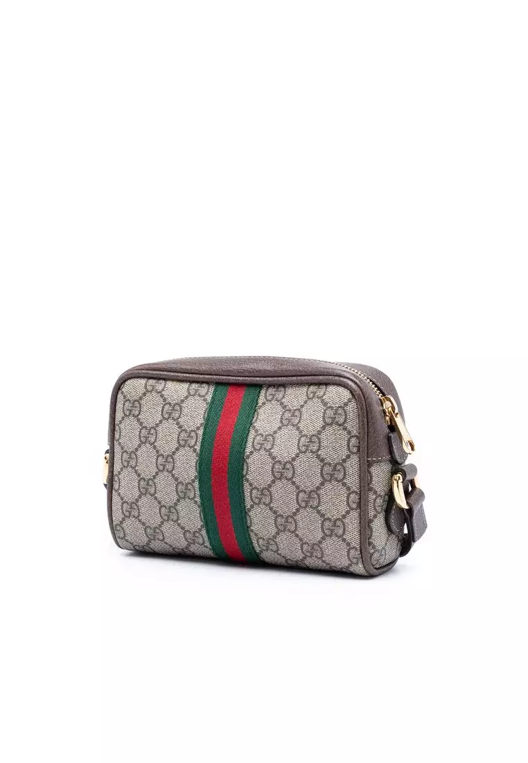 Pre-Loved Gucci Mini Gg Supreme Web Ophidia Crossbody