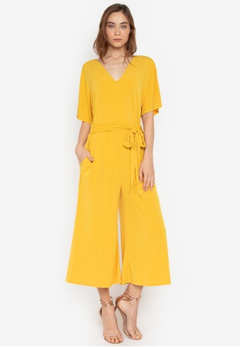 Shop Twenteen Knitted Tie Belt Culotte Jumpsuit Online on ZALORA Philippines