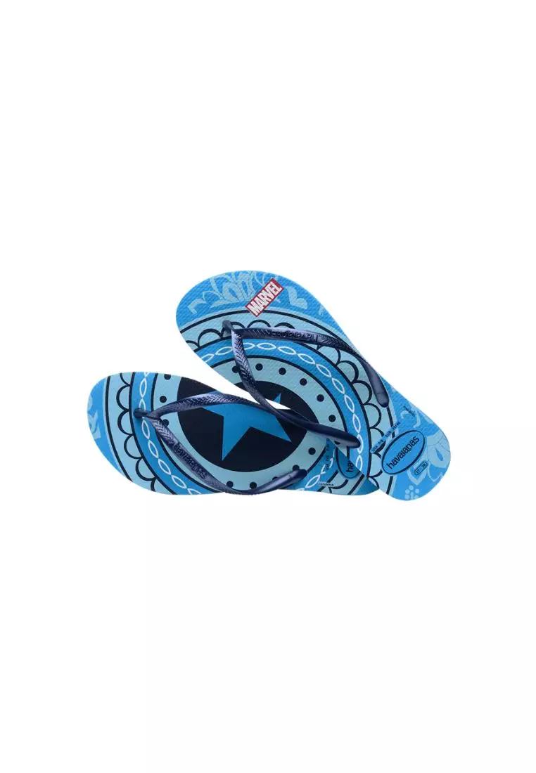 Kids Marvel Flip Flops - Turquoise