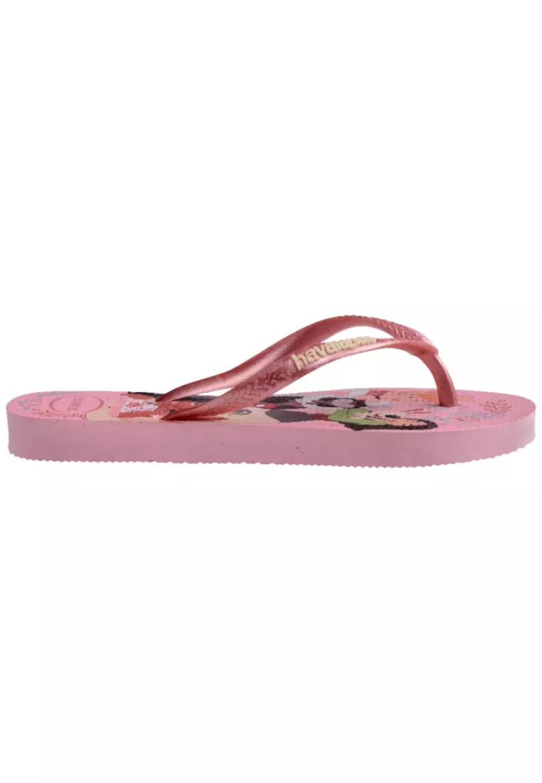 Havaianas Kids Slim Princess Flip Flops-Pink/Pink