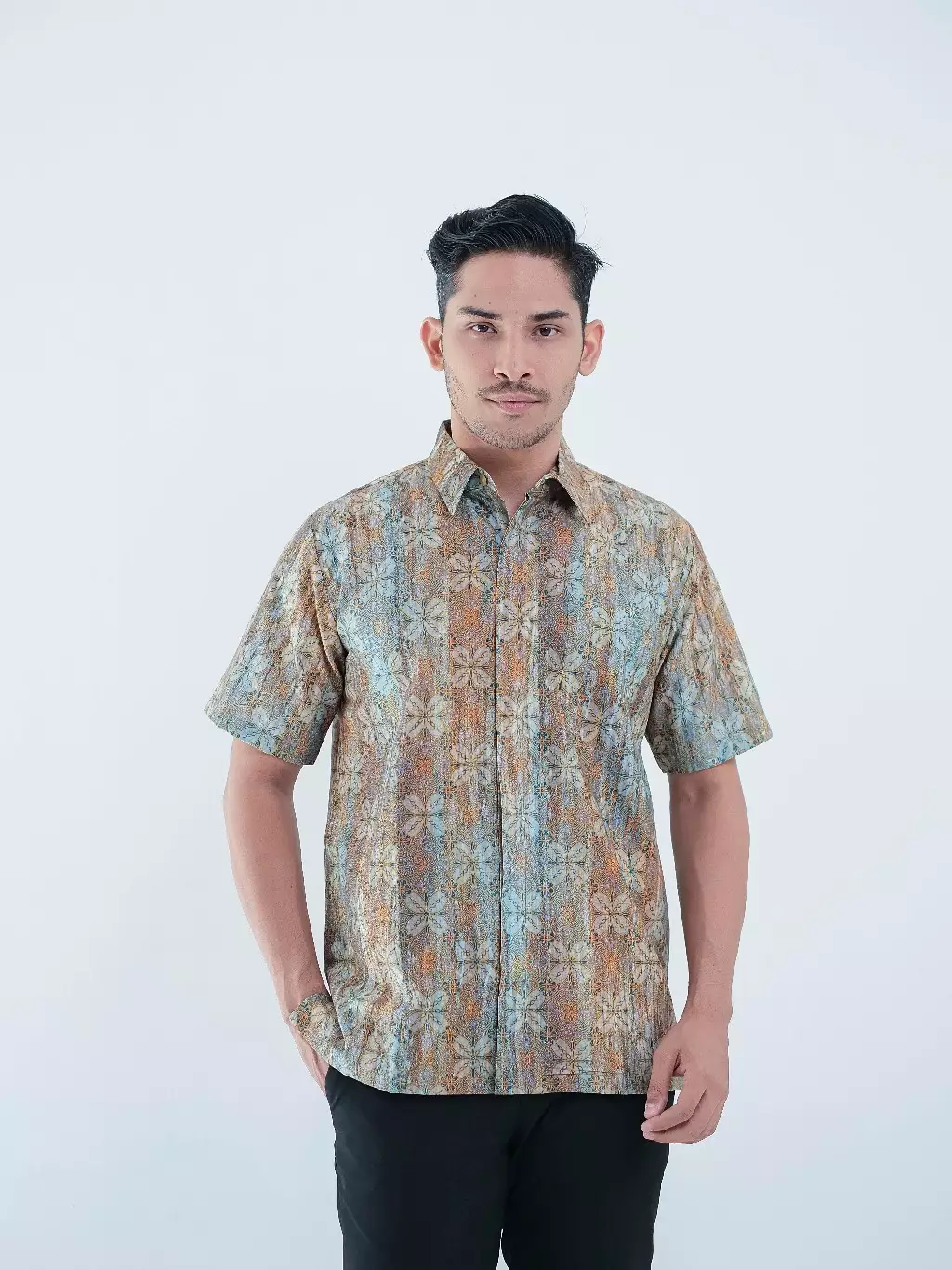 Ardana Kemeja Pendek Pria  Regular Fit Furing Digital Print