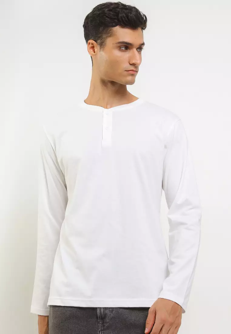 Jual Tolliver Long Sleeve Henley T Shirt Original 2024 ZALORA