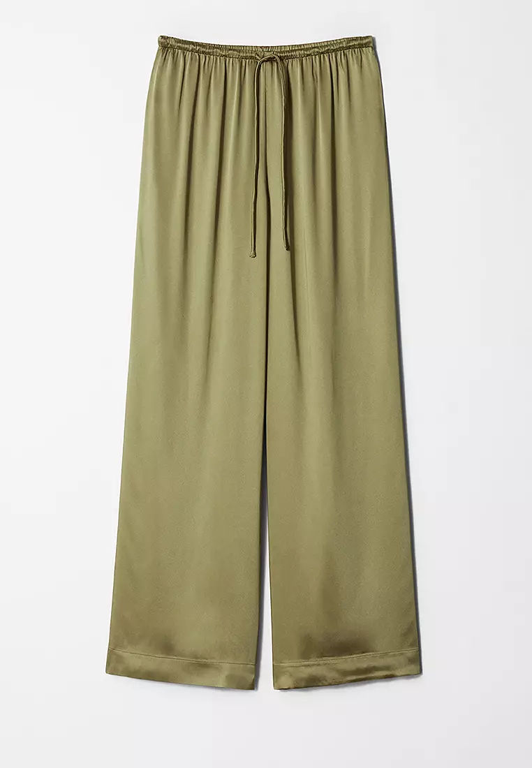 Drawstring Satin Trousers
