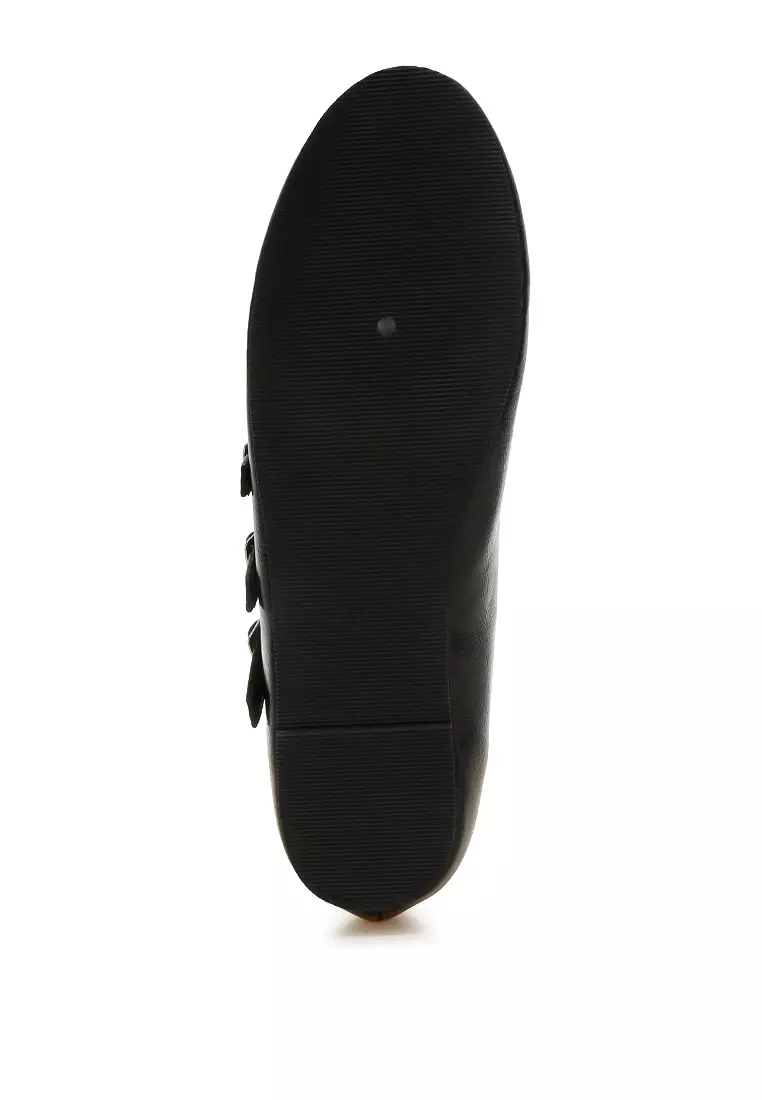 Sandal Mary Jane Tali Tiga Warna Hitam