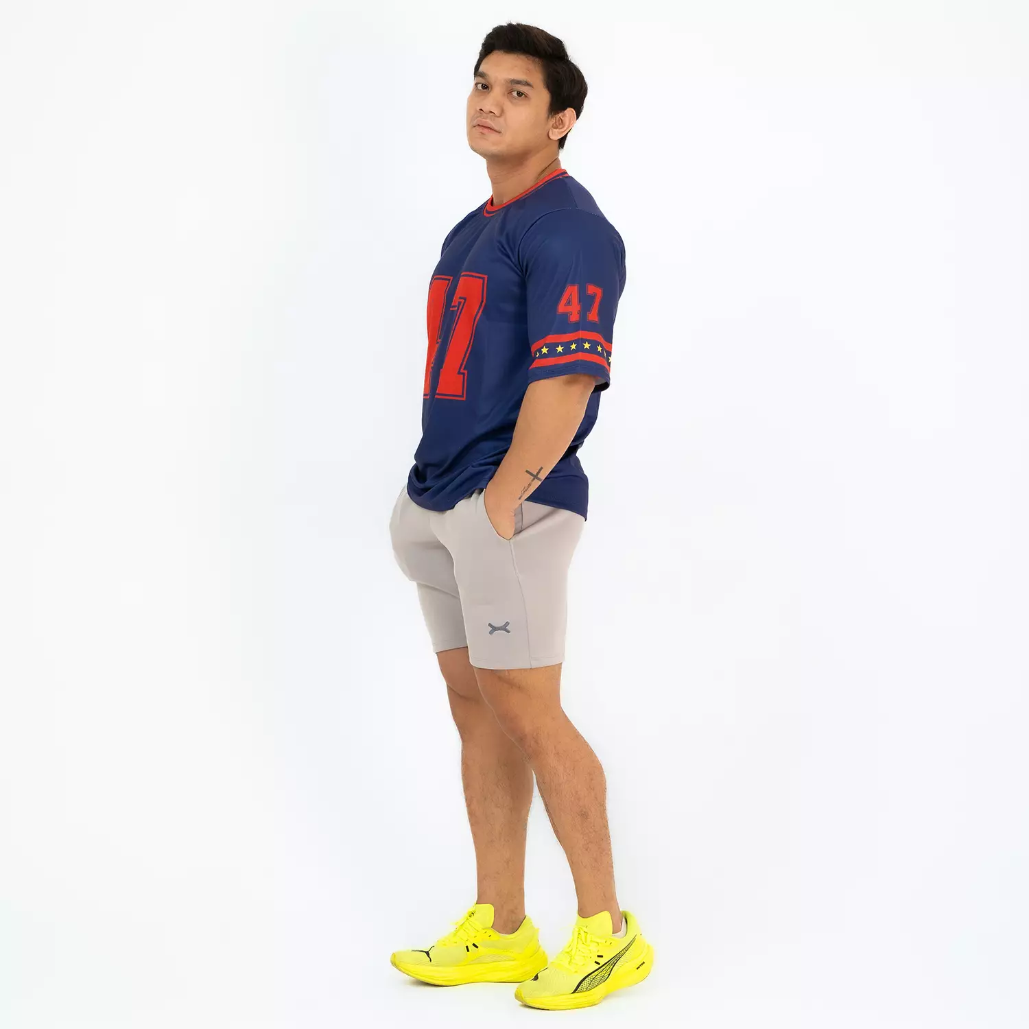 Oversize Jersey American Football Style 47 series Blue